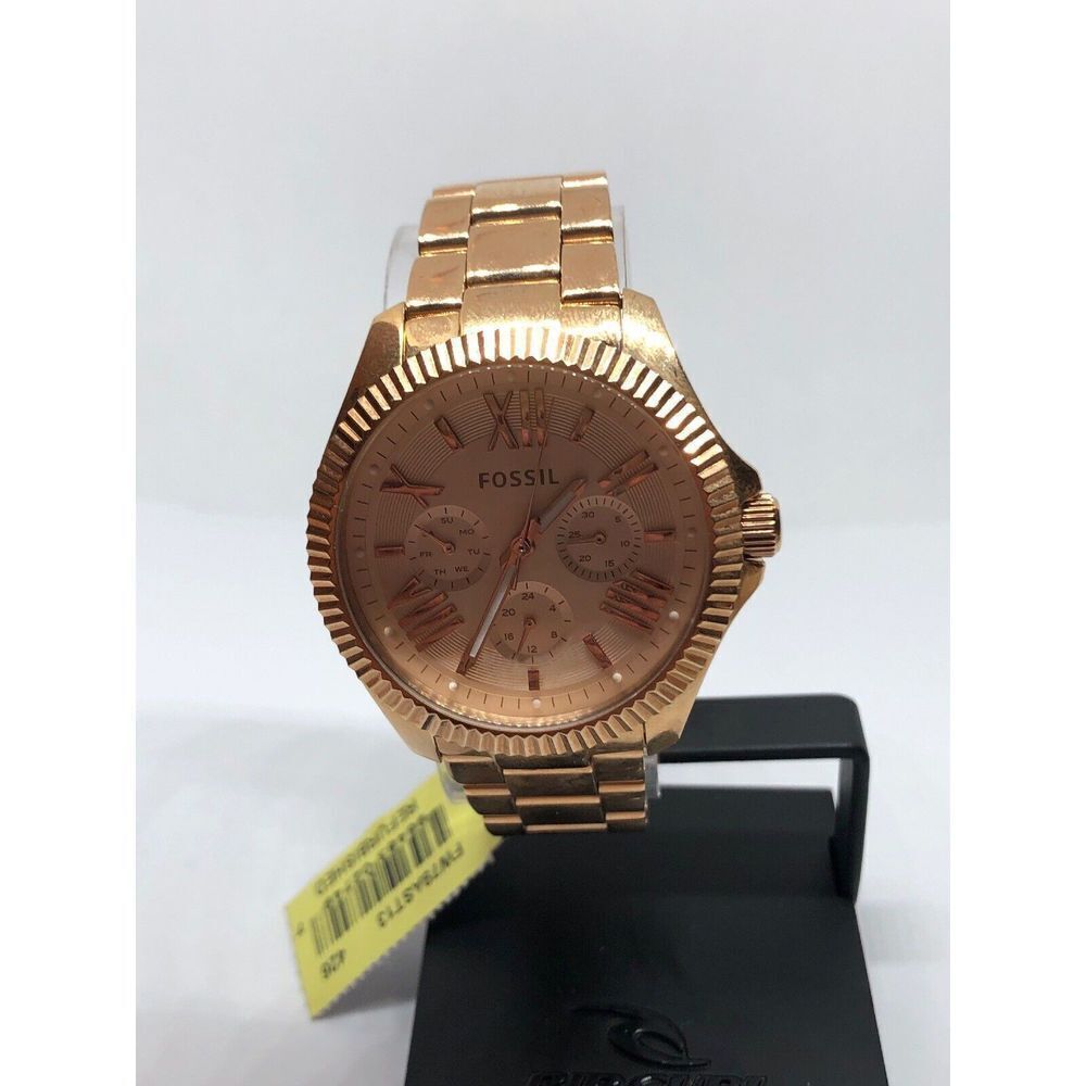 Fossil AM4569 Ceclie Women's Stainless Steel Analog Rose Dial Quartz Watch KG220